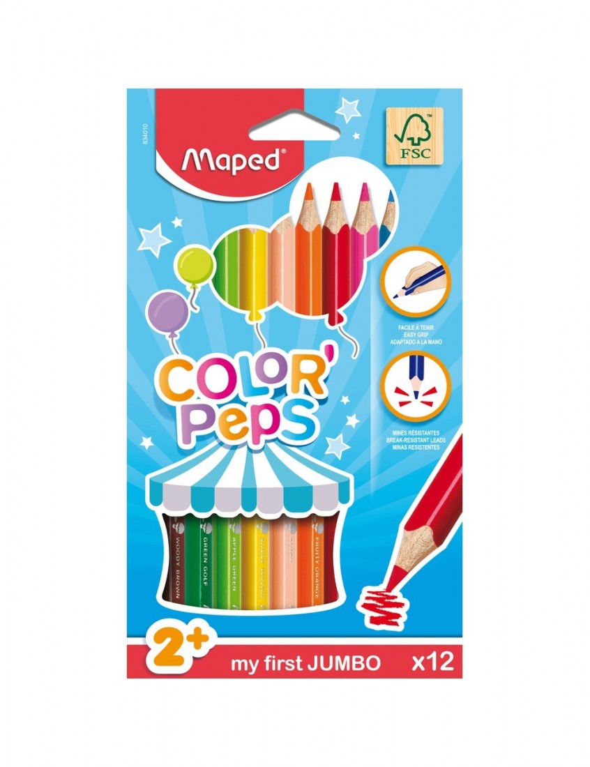 Ξυλομπογιές 12 τεμάχια Colorpeps Μax 834010 Maped
