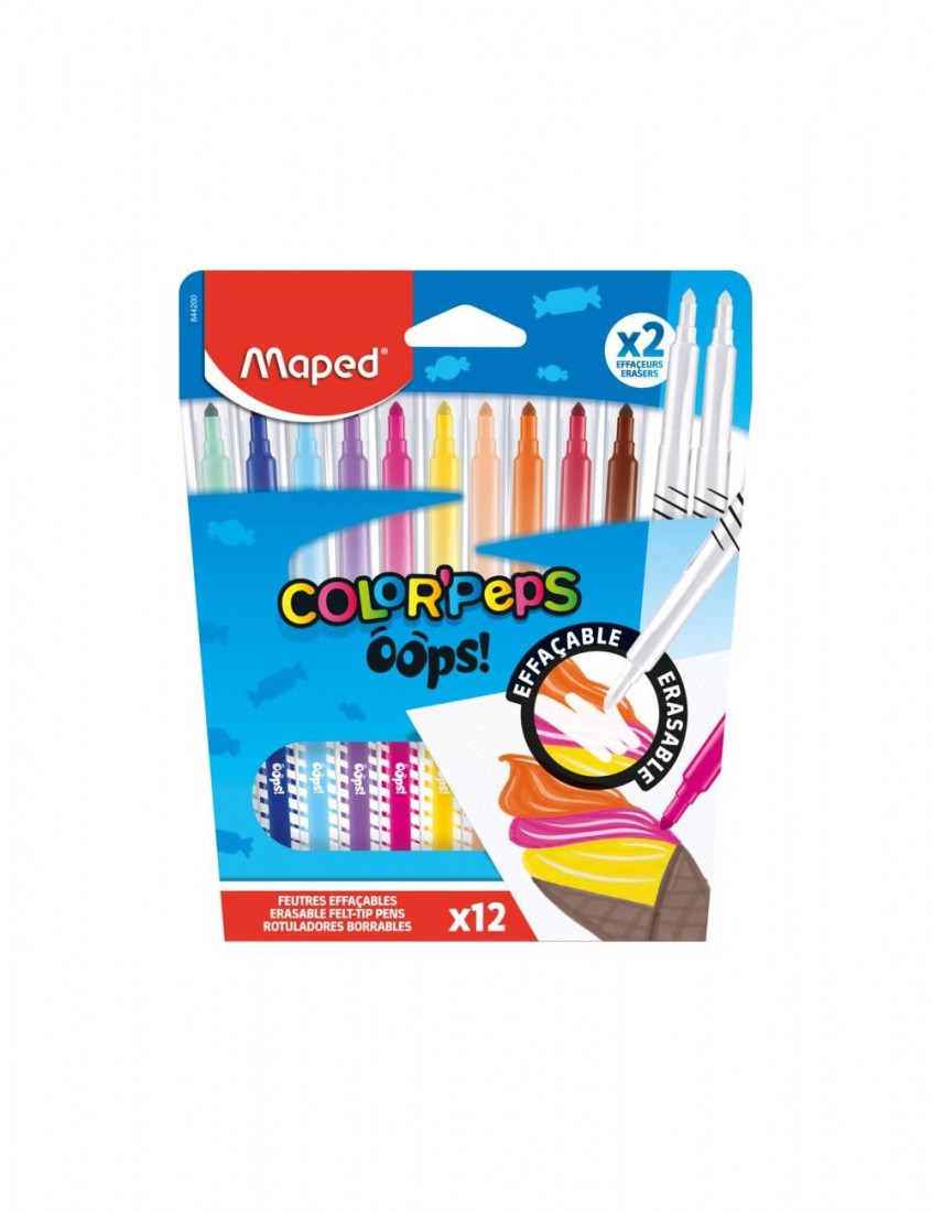 Maped Μαρκαδόροι Oops που σβήνουν 3,6mm 12 τμχ 844200