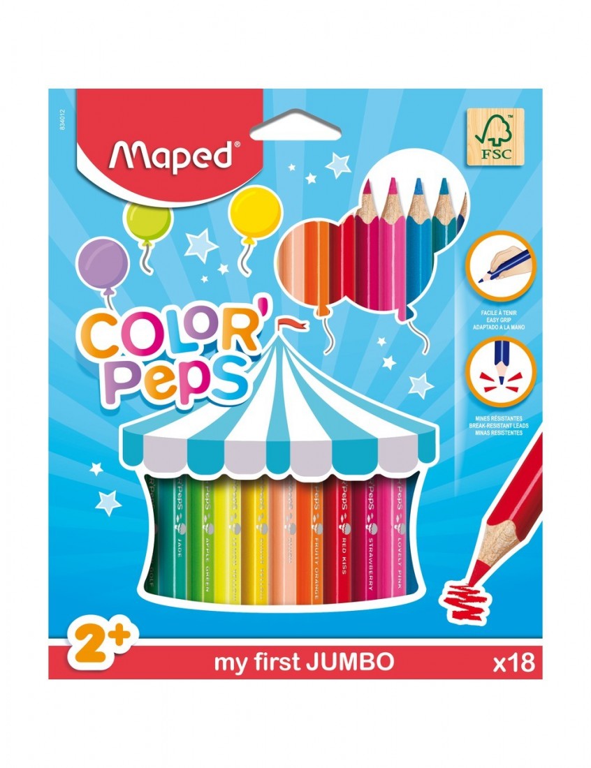 Maped Ξυλομπογιές Colorpeps 18 τμχ  Μax 834012