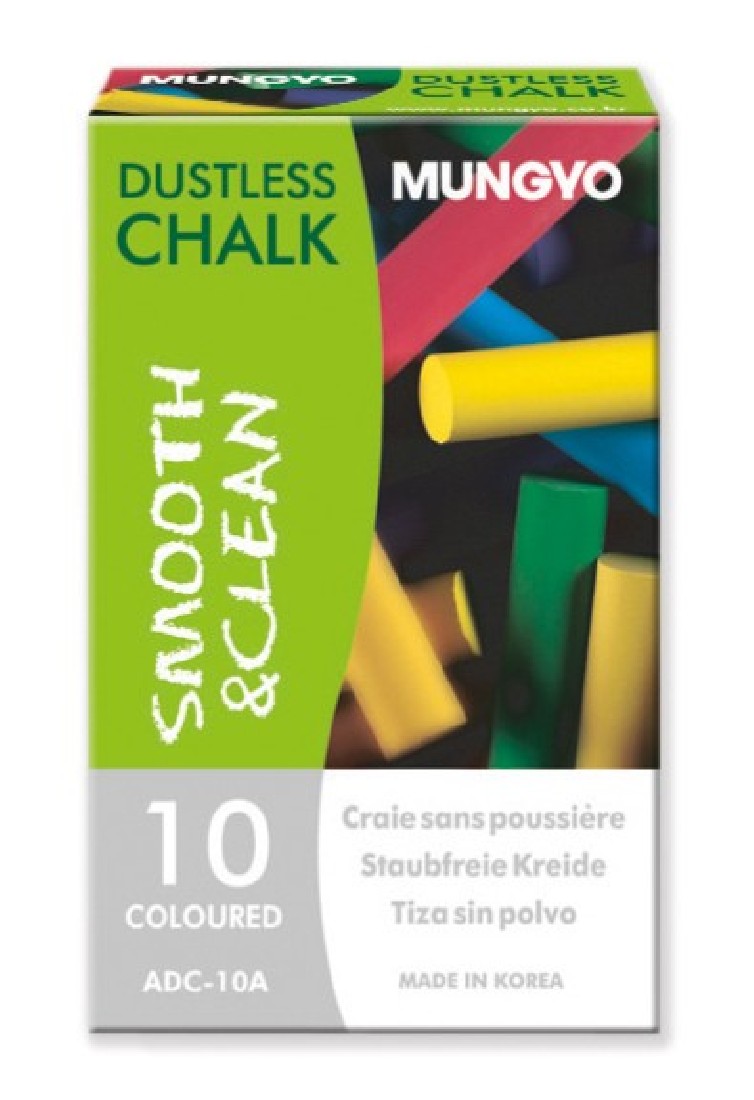 Κιμωλίες Χρωματιστές κουτί 10 τεμαχίων ADC-10A Mungyo