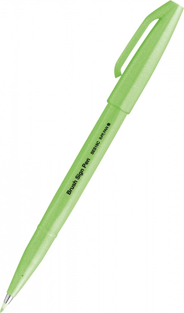 Pentel Fude Touch Brush Sign Pen - Fluo Green
