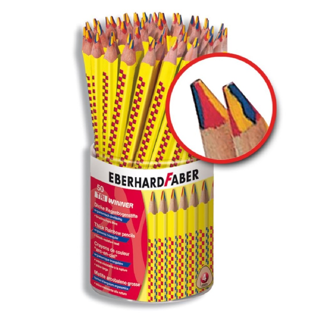 Ξυλομπογιά Πολύχρωμη 4  χρωμάτων Rainbow 517400 Eberhard Faber