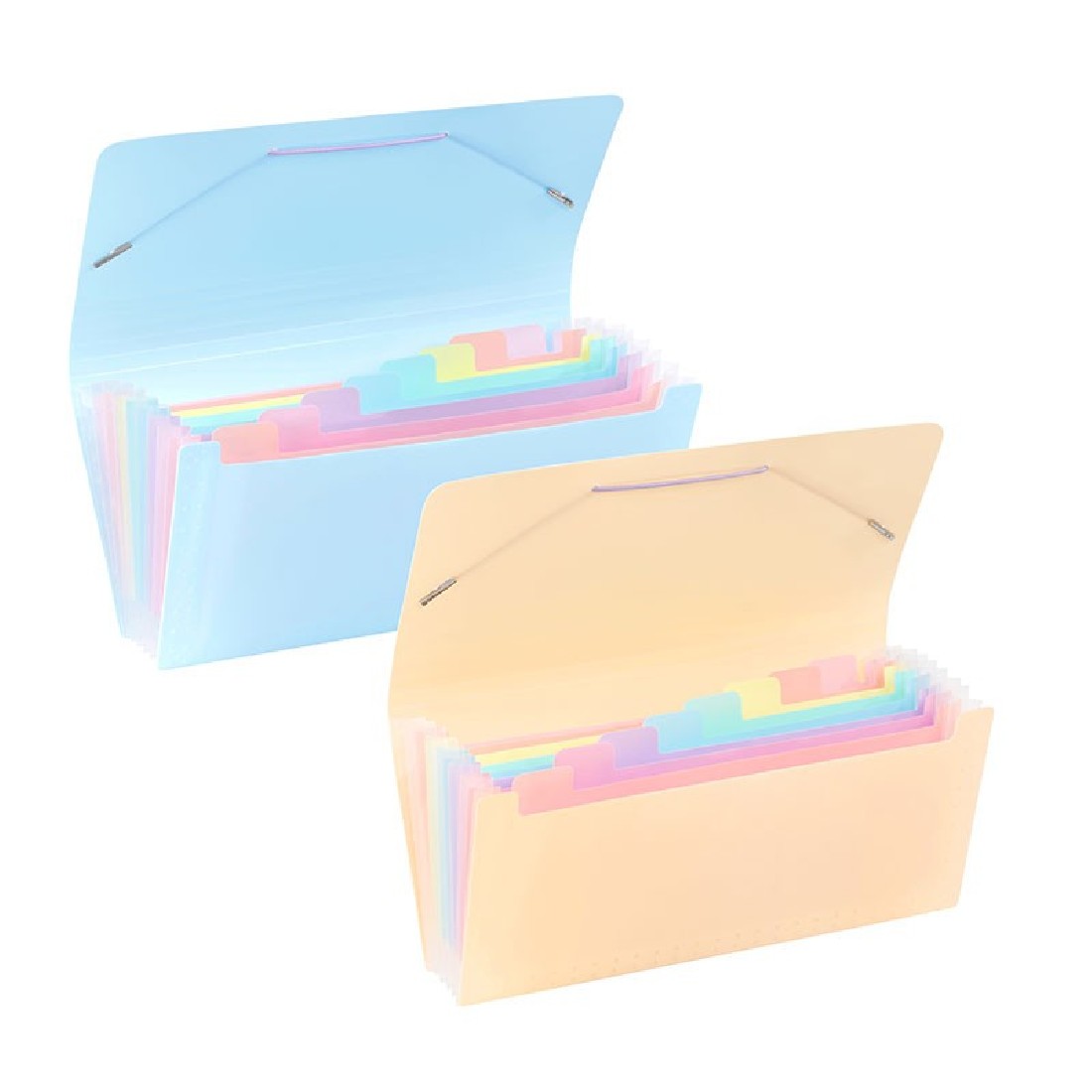 Ντοσιέ Φυσαρμόνικα 8 θέσεων 26x13cm Rainbow Pastel PP 113115 VIQUEL