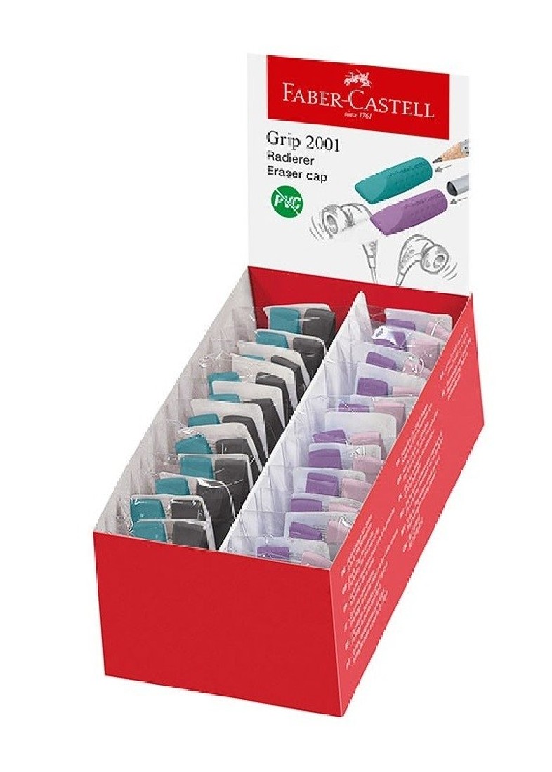 Γόμα Cap Grip Black-Pink 187173 Faber Castell.