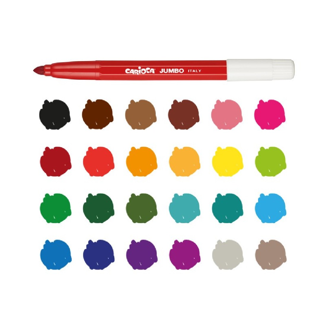 Carioca Μαρκαδόροι Jumbo Superwashable 24 τεμάχια 40570