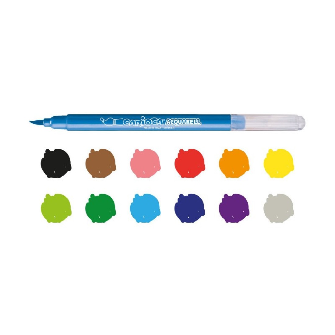 Carioca Μαρκαδόροι Ακουαρέλας 12 χρωμάτων 42747