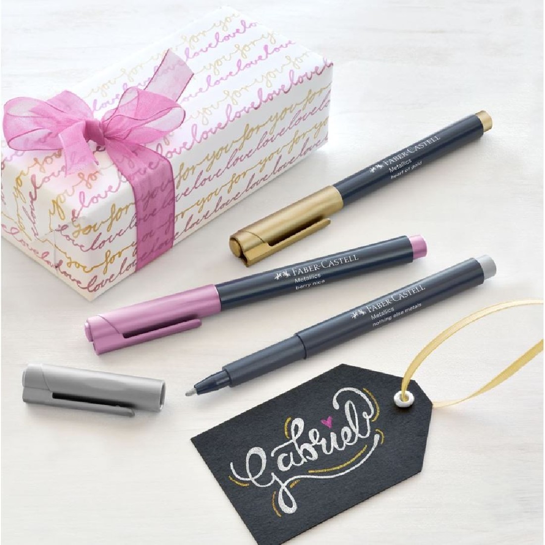 Metallics Marker cardboard wallet of 6 160706 Faber Castell