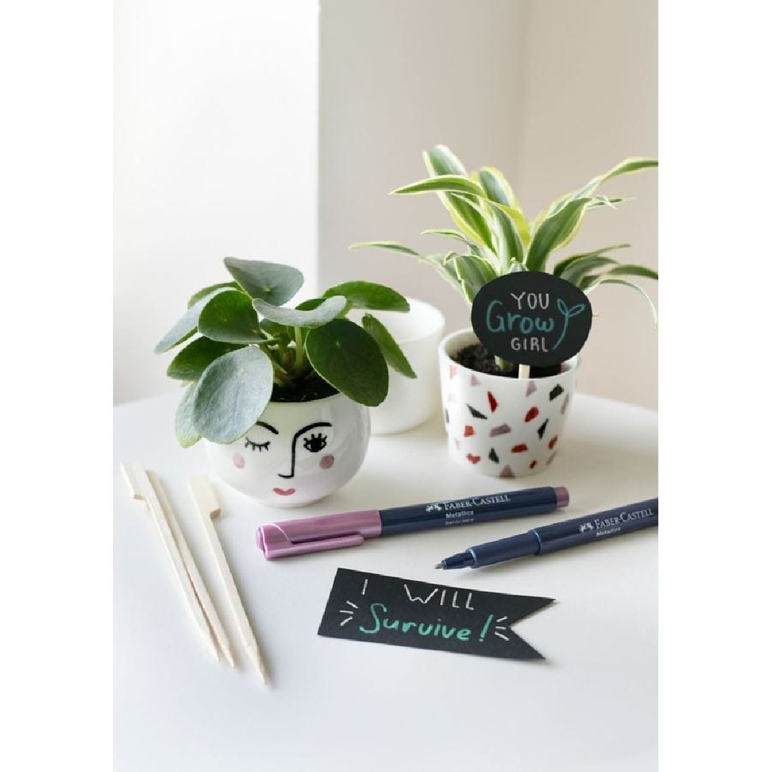 Metallics Marker cardboard wallet of 6 160706 Faber Castell