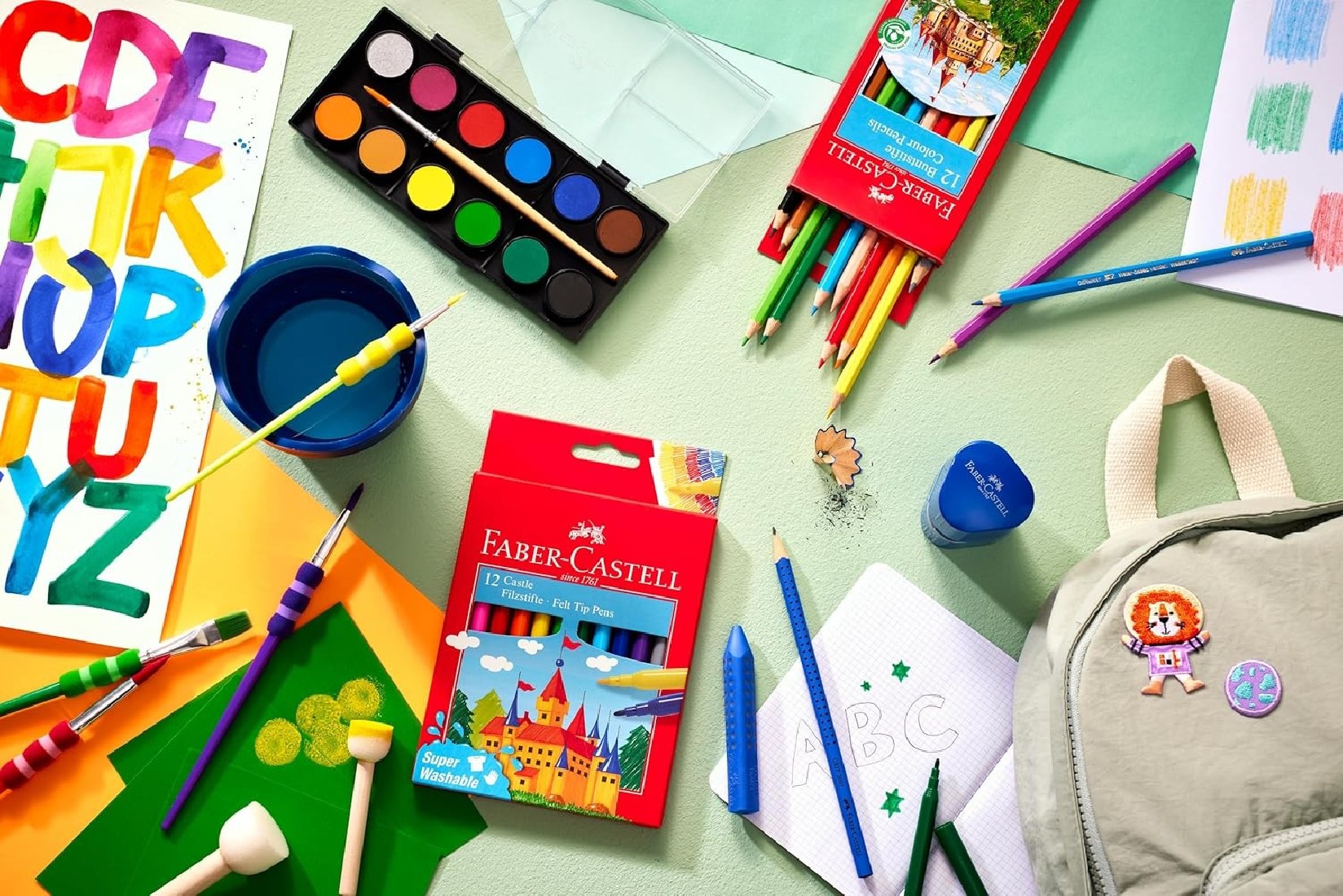 Faber Castell Νερομπογιές 12 Χρωμάτων μεγάλο 125018