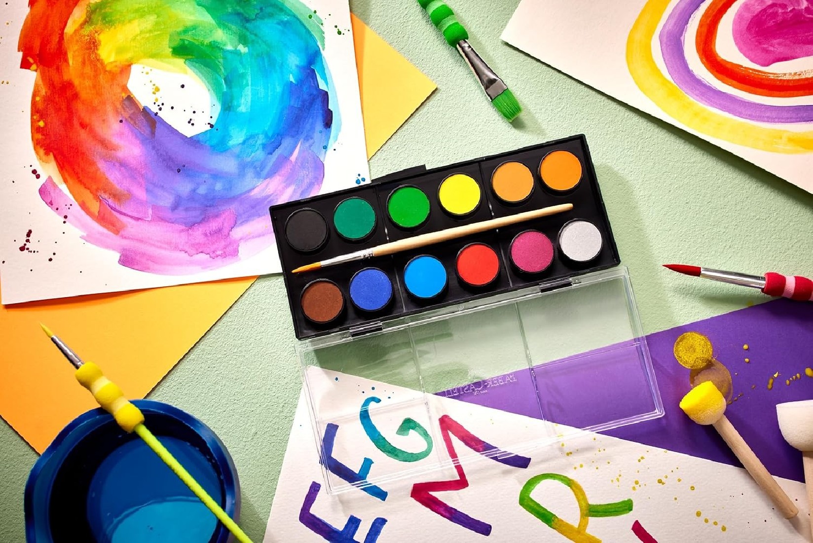 Faber Castell Νερομπογιές 12 Χρωμάτων μεγάλο 125018