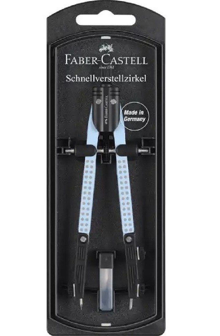 Faber Castell Διαβήτης με μηχανισμό εύκολης ρύθμισης Sky Blue 174074