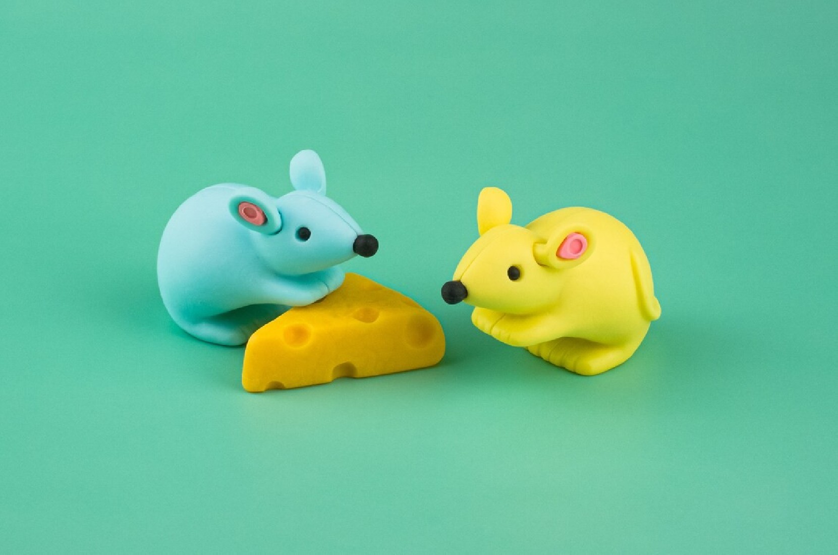 Puzzle Eraser - Cat & Mouse Iwako