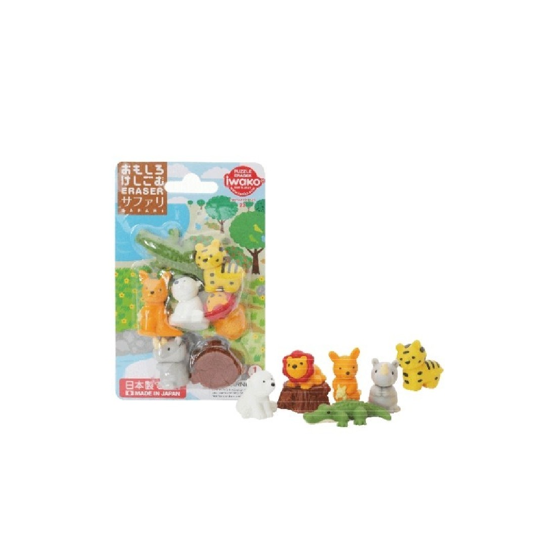 Puzzle Eraser- Safari Iwako