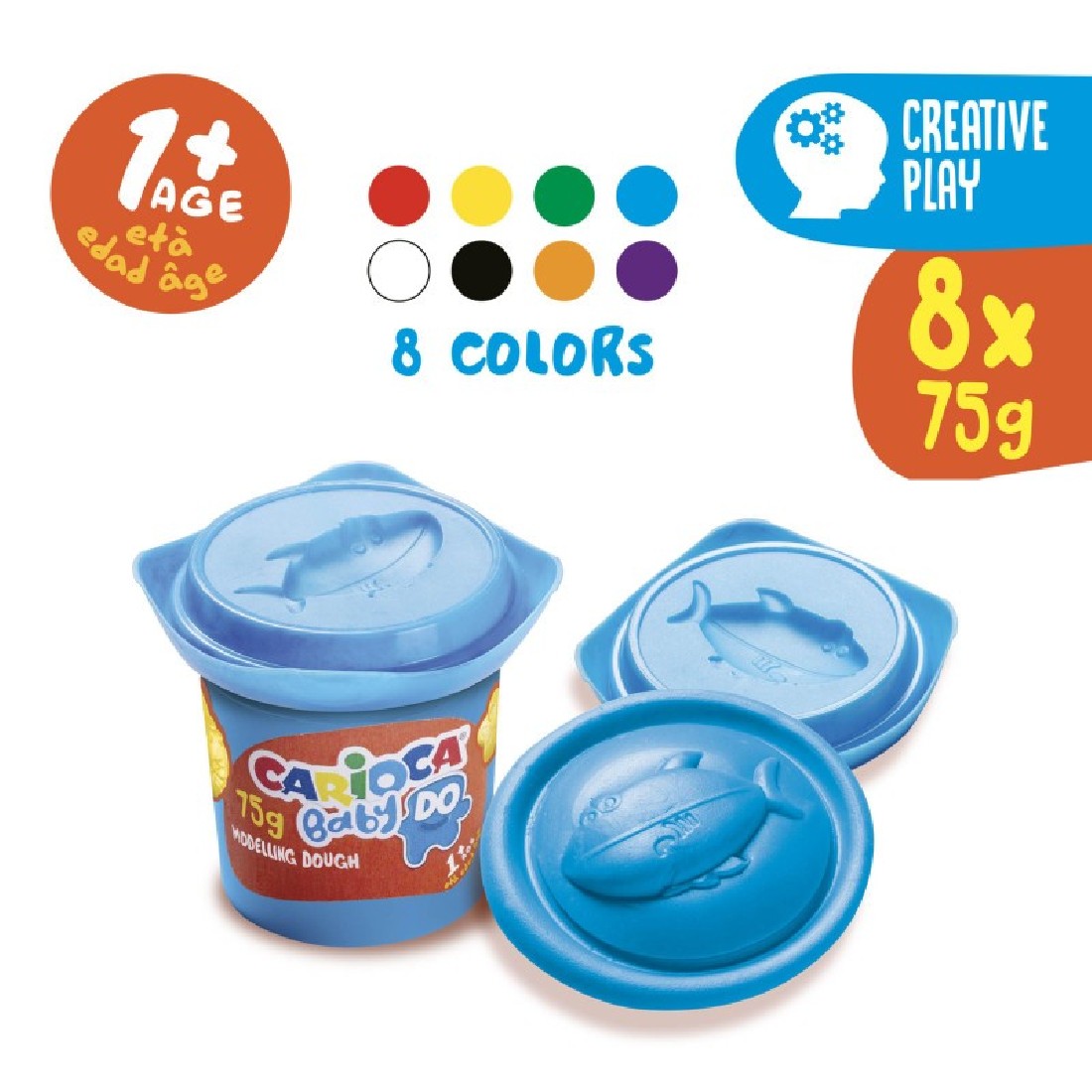 Carioca Πλαστοζυμαράκια Baby 8τμχ 75gr 43180