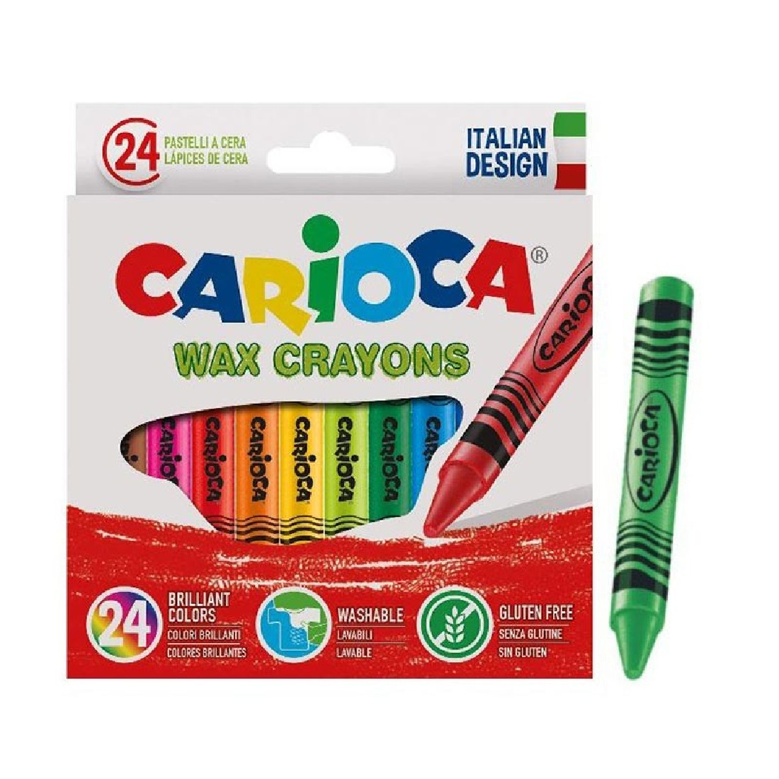 Carioca Κηρομπογιές κραγιόν wax 24 τεμάχια 42390