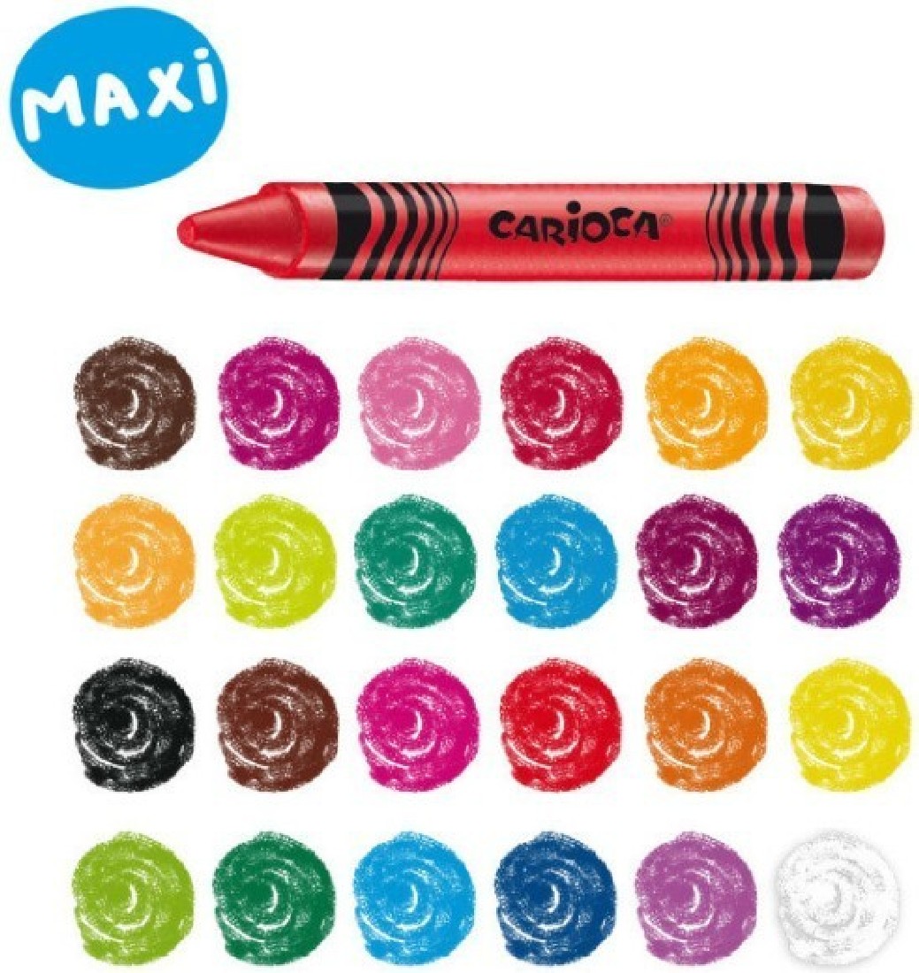 Carioca Κηρομπογιές κραγιόν wax 24 τεμάχια 42390