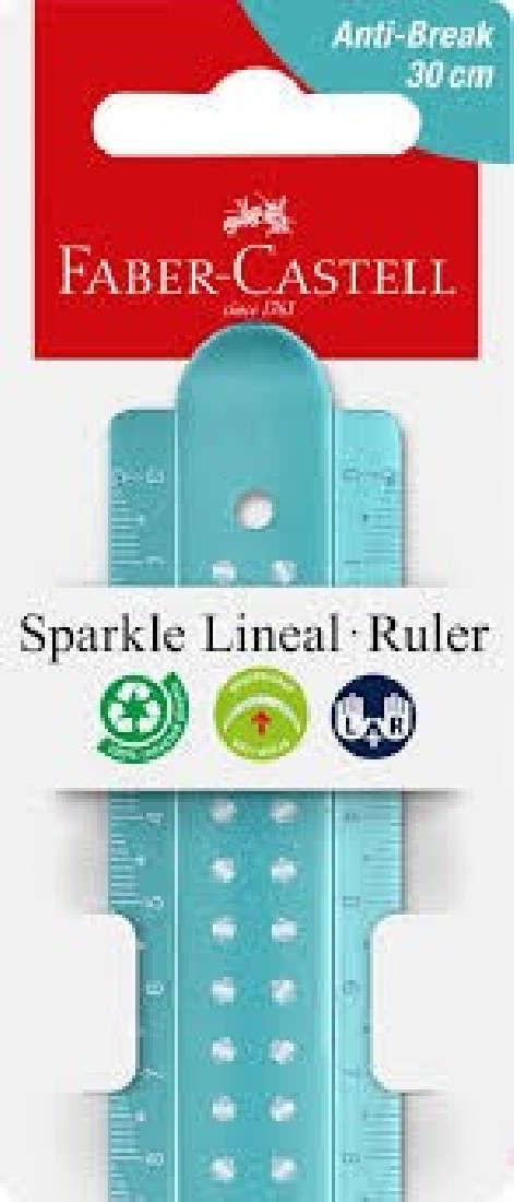 Faber Castell Ruler 30 cm Sparkle, break resistant 172030