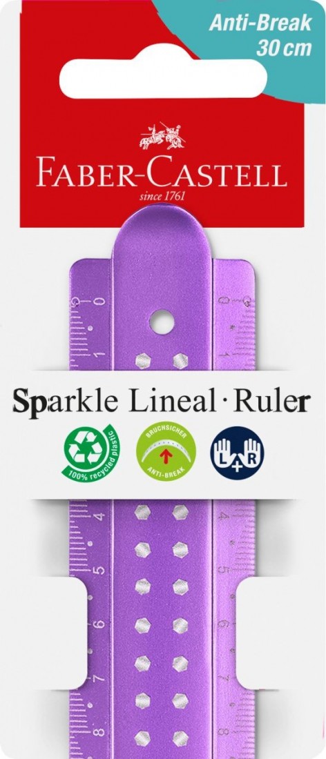 Faber Castell Ruler 30 cm Sparkle, break resistant 172030
