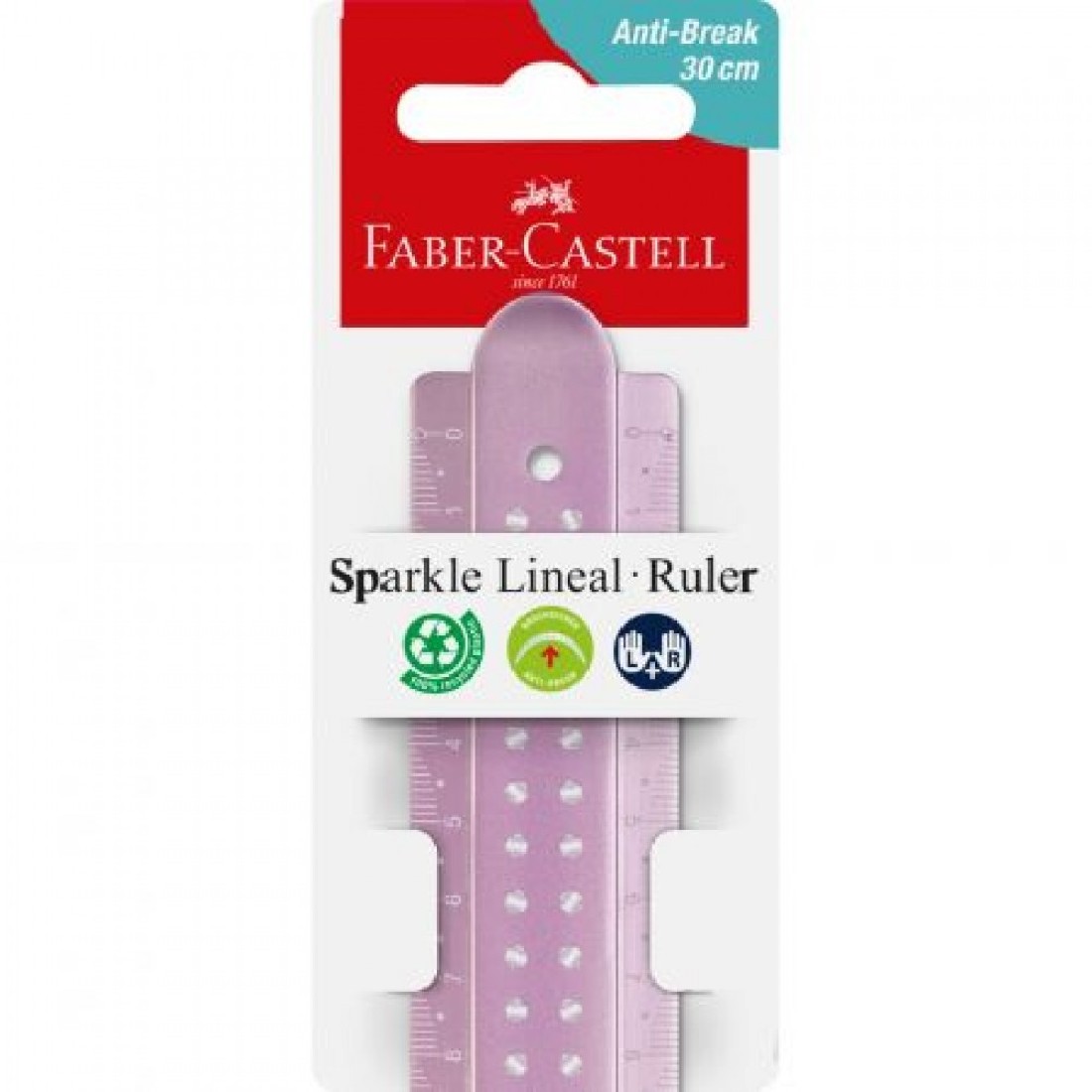 Faber Castell Ruler 30 cm Sparkle, break resistant 172030