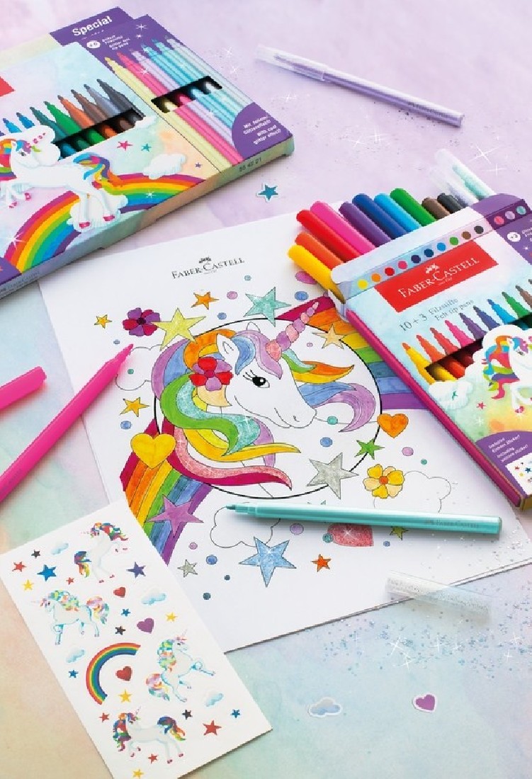 Faber Castell 24 μαρκαδόροι Unicorn, felt tips, 554221