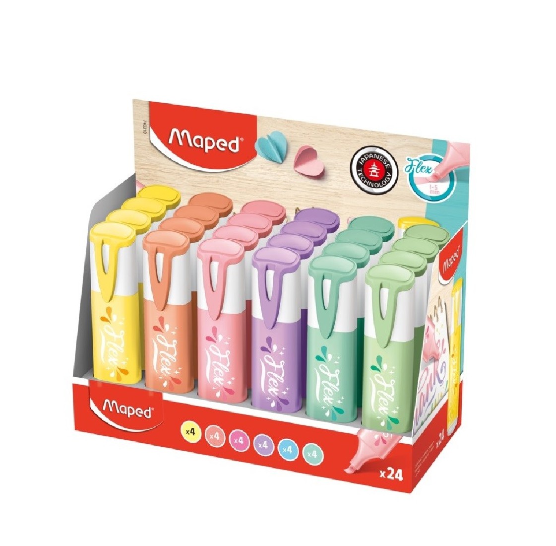 Μαρκαδόρος Υπογράμμισης Flex Pastel Lettering Πορτοκαλί 740310 Maped