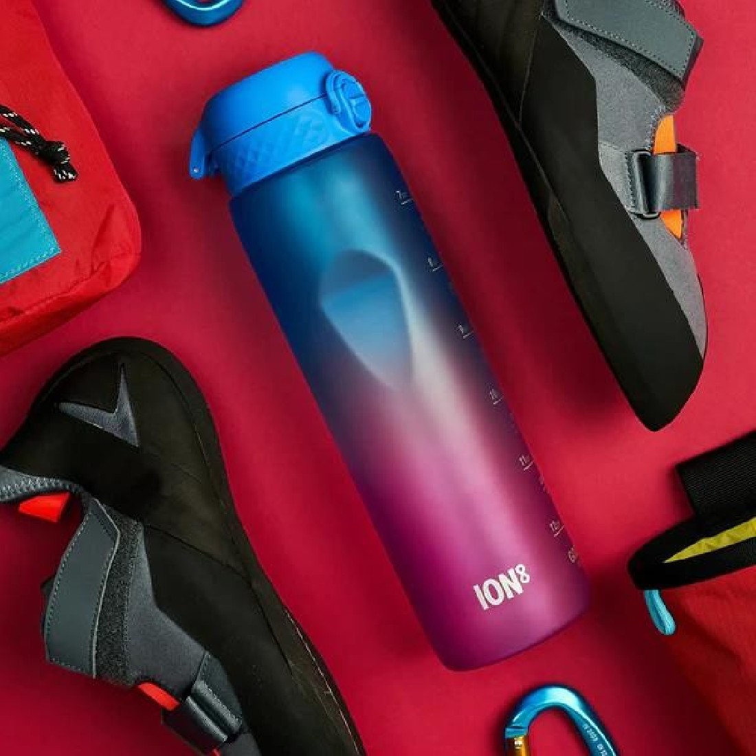 Παγούρι πλαστικό Quench 1000ml Blue / Pink Motivator ION8