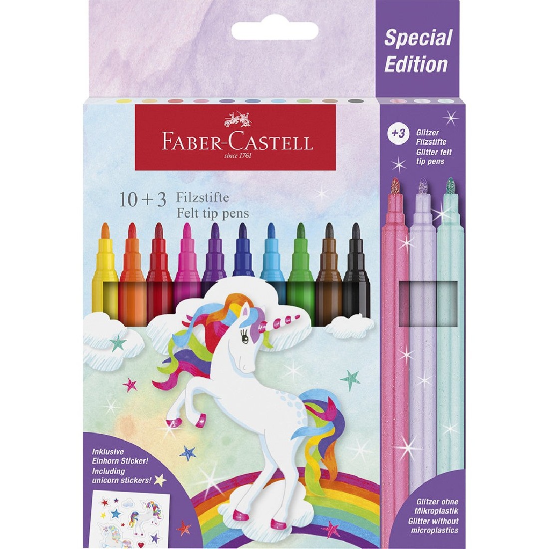 Faber Castell μαρκαδόροι10 plus 3 Felt tip pens 554213