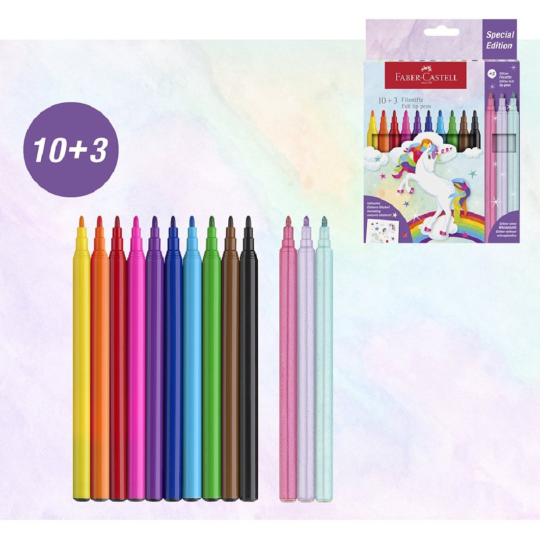 Faber Castell μαρκαδόροι10 plus 3 Felt tip pens 554213
