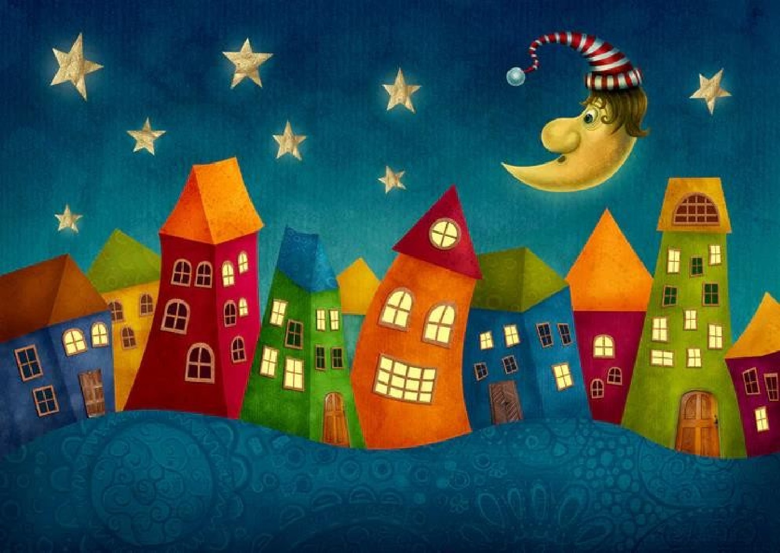 Puzzle 1000τμχ. Fantasy Colorful Houses (1952) Enjoy Puzzle