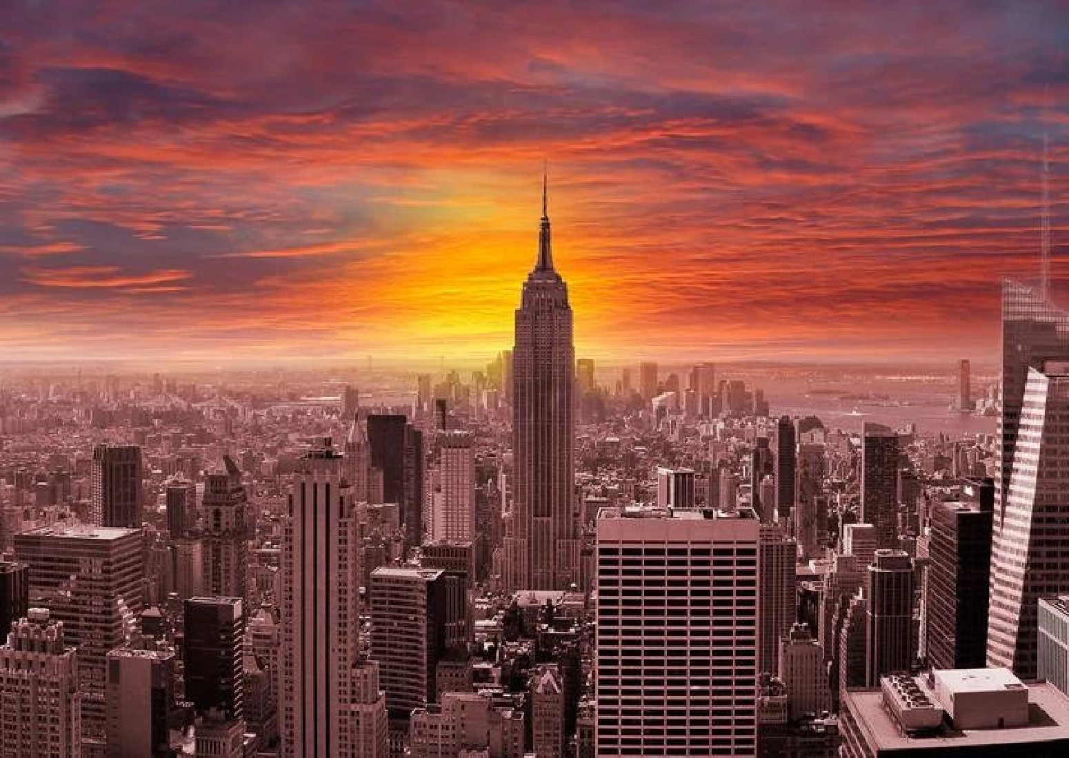 Puzzle 1000τμχ. Sunset Over New York Skyline (1068) Enjoy Puzzle