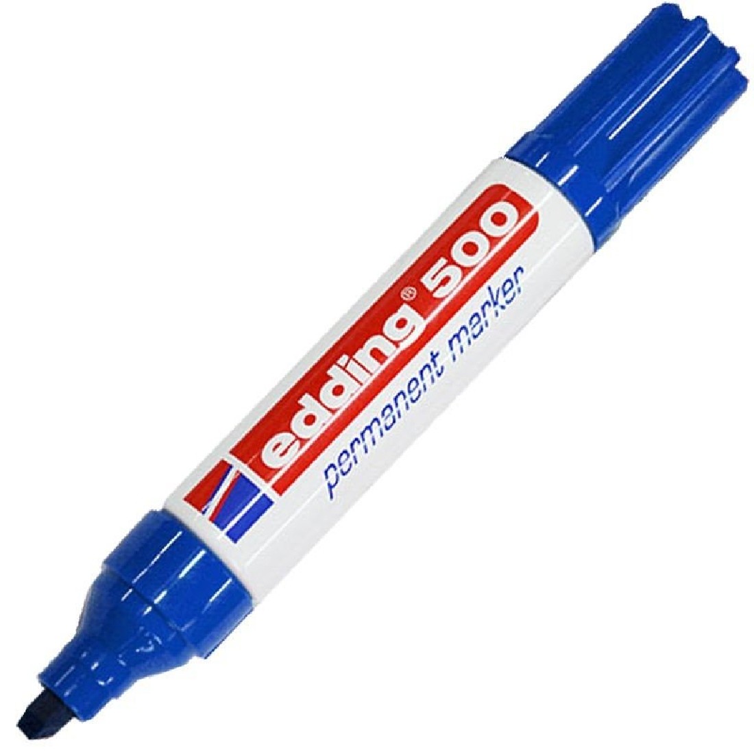 Μαρκαδόρος Ανεξίτηλος με πλακέ 2-7mm Μπλέ 500 Edding