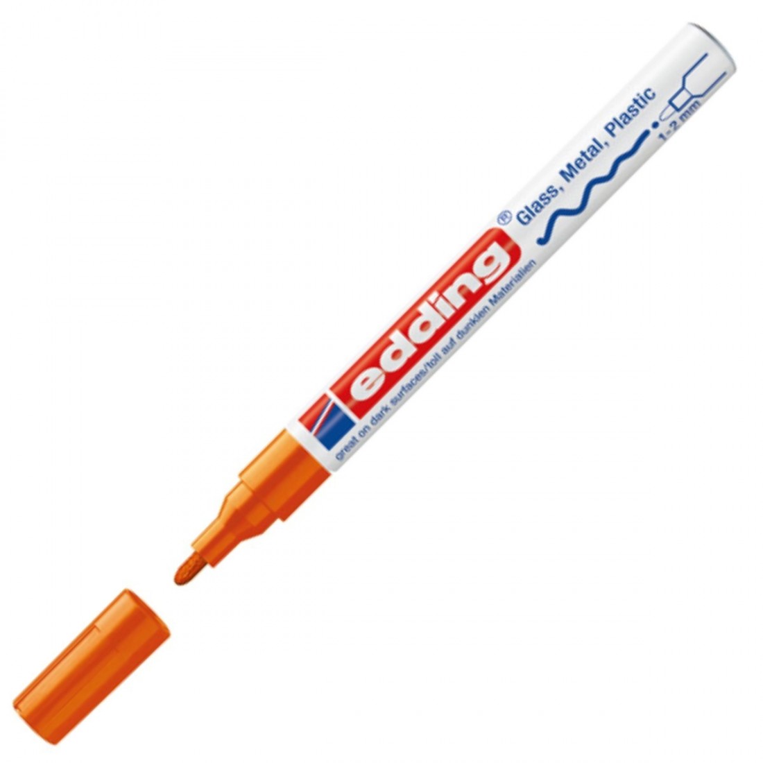 Μαρκαδόρος Ανεξίτηλος Paint Marker 1-2mm 751 Orange Edding