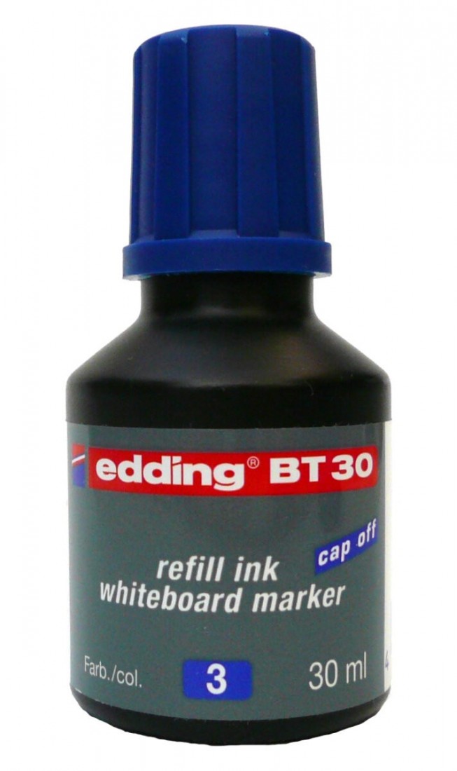 Μελάνι για Μαρκαδόρο Λευκού Πίνακα 30ml BT/3 Blue Edding