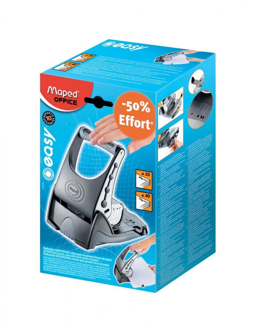 Maped Περφορατέρ 35/40 φύλλα Easy Grey 653510