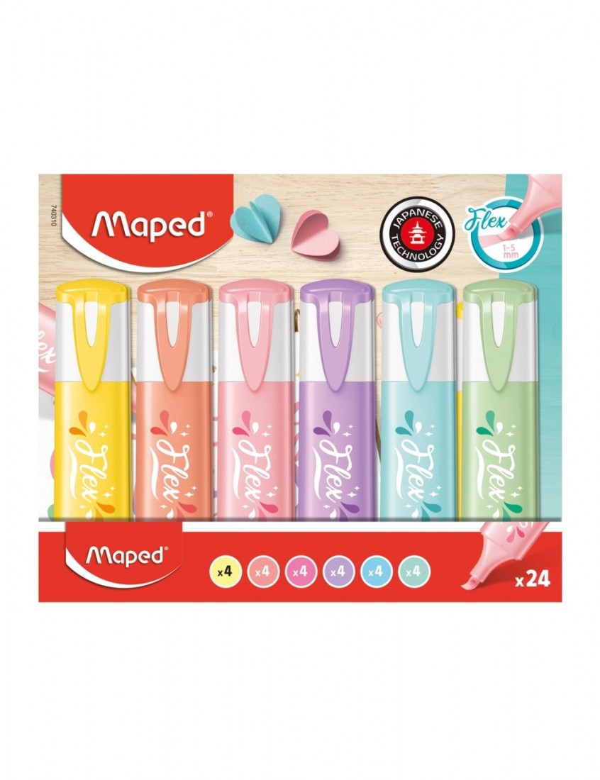 Μαρκαδόρος Υπογράμμισης Flex Pastel Lettering Πορτοκαλί 740310 Maped
