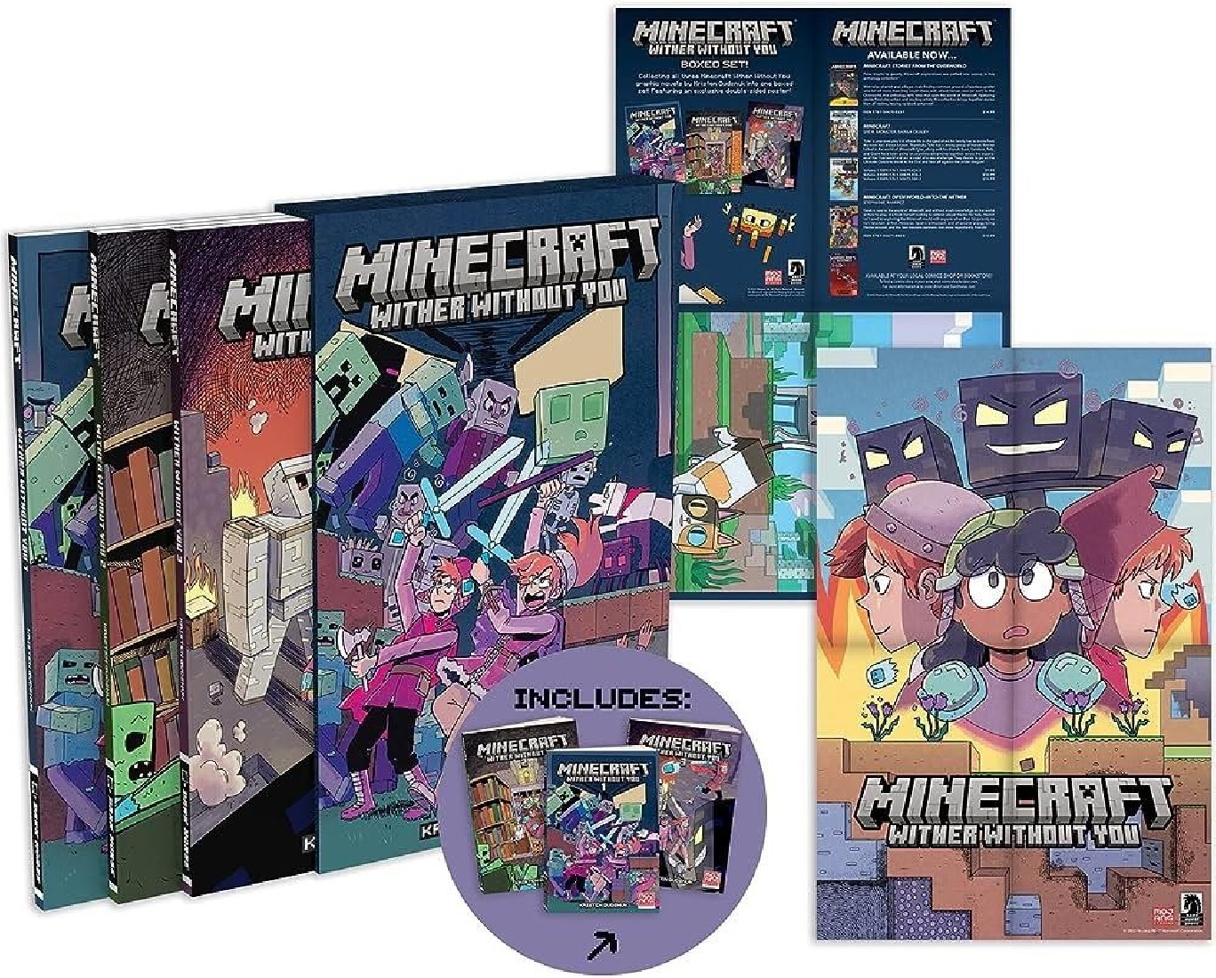 MINECRAFT : WITHER WITHOUT YOU BOXED SET (GRAPHIC NOVELS) HC
