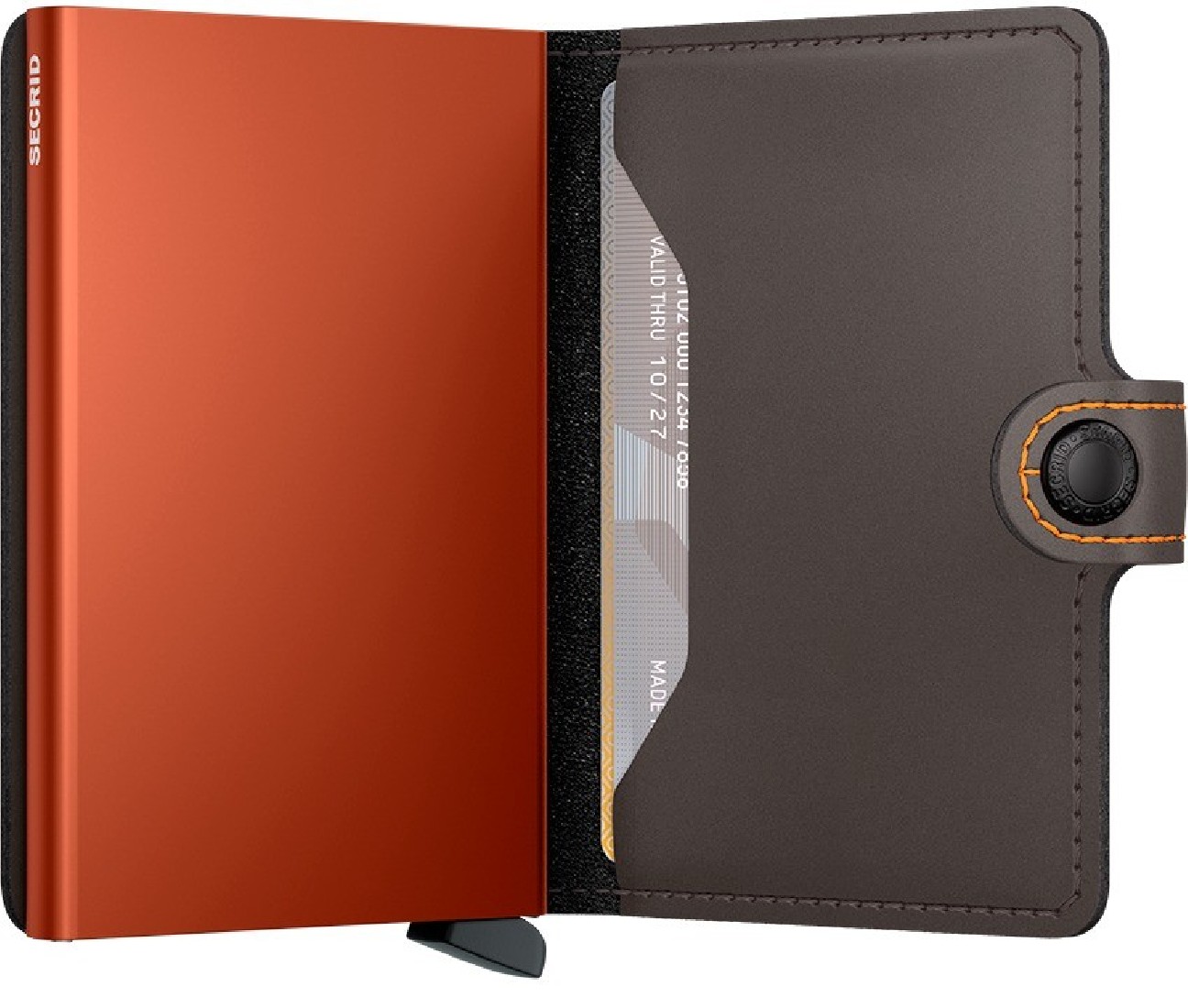 SECRID MINIWALLET MM MATTE TRUFFLE AND ORANGE