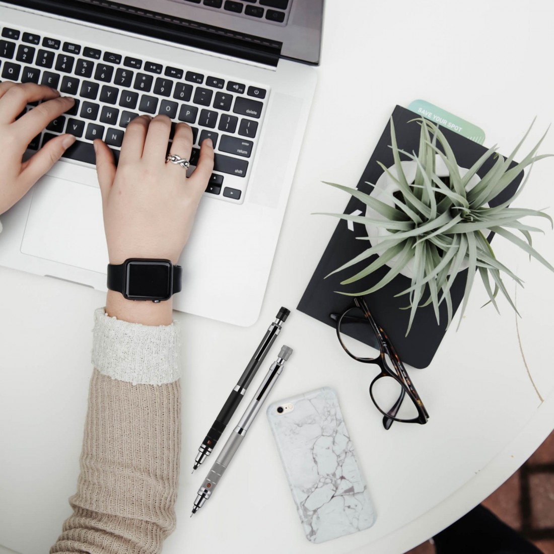 Uni Kuru Toga Gun Metallic 0.5mm Mechanical Pencil silver Japan mitsubishi M5 1017