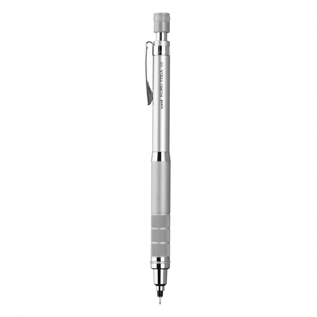 Uni Kuru Toga Gun Metallic 0.5mm Mechanical Pencil silver Japan mitsubishi M5 1017