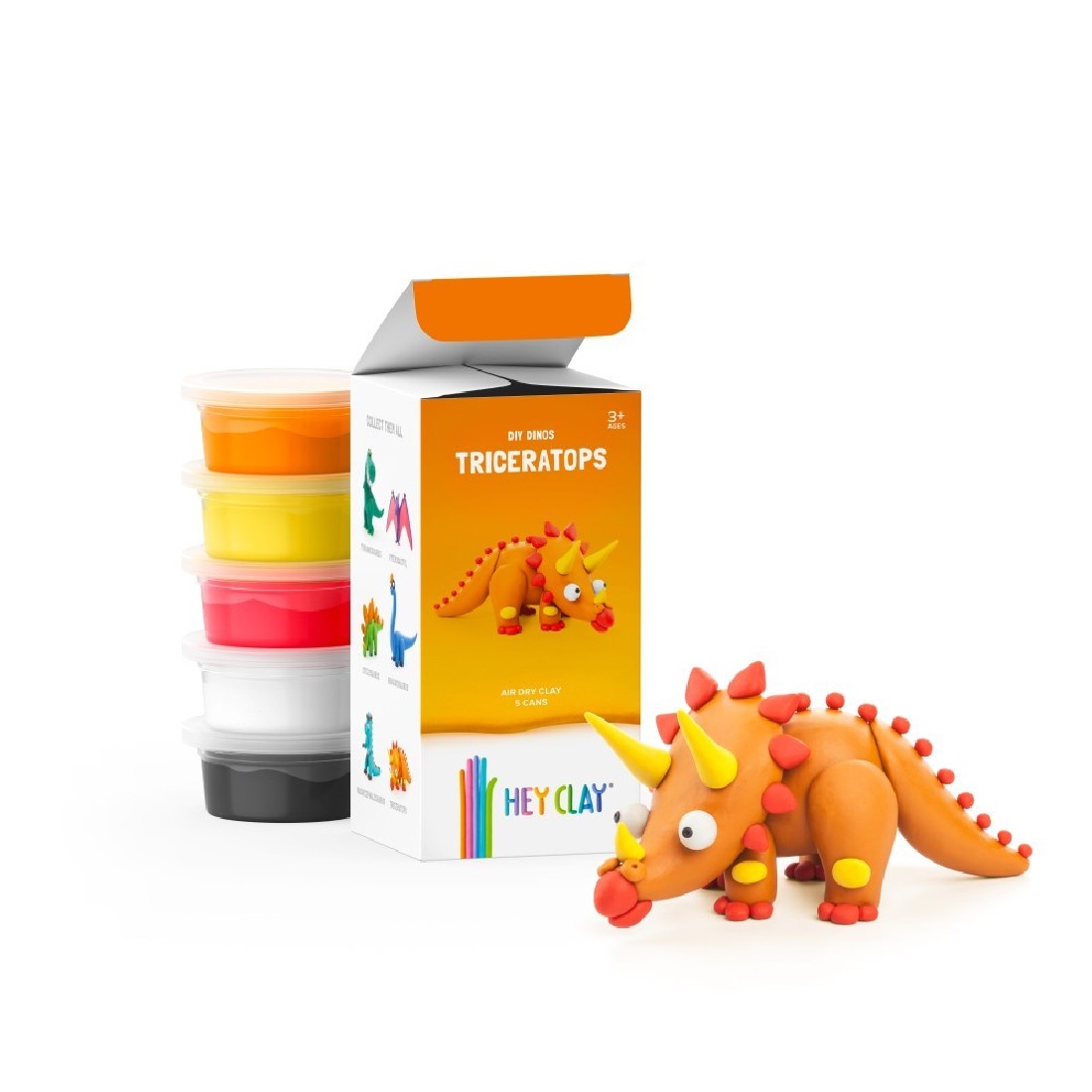 Κατασκευή με πηλό Claymates Triceraptors 50137 Hey Clay