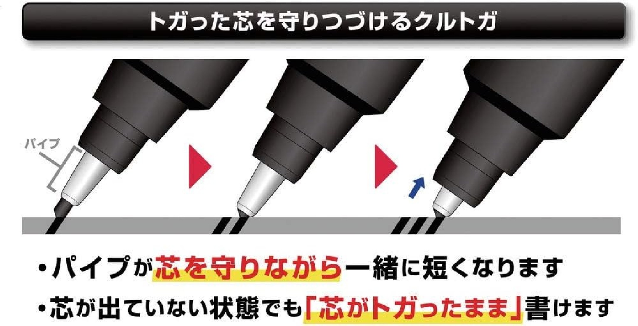 Mitsubishi Mechanical pencil Kurutoga, Standard  Pipe Slide Model  black 0,5 mm M5-450 1P.24