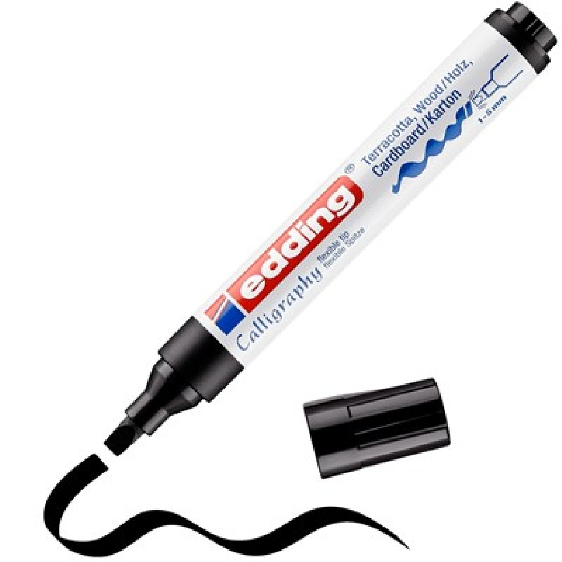 Μαρκαδορός καλλιγραφίας 1-5mm  Μαύρο 1455 Edding