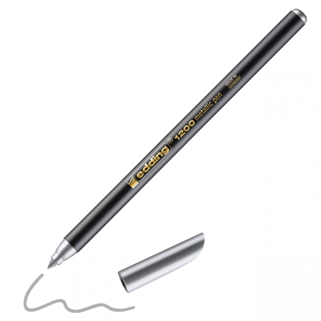 Μαρκαδόρος Ινών Μεταλλικό Aσημί 1200 Edding