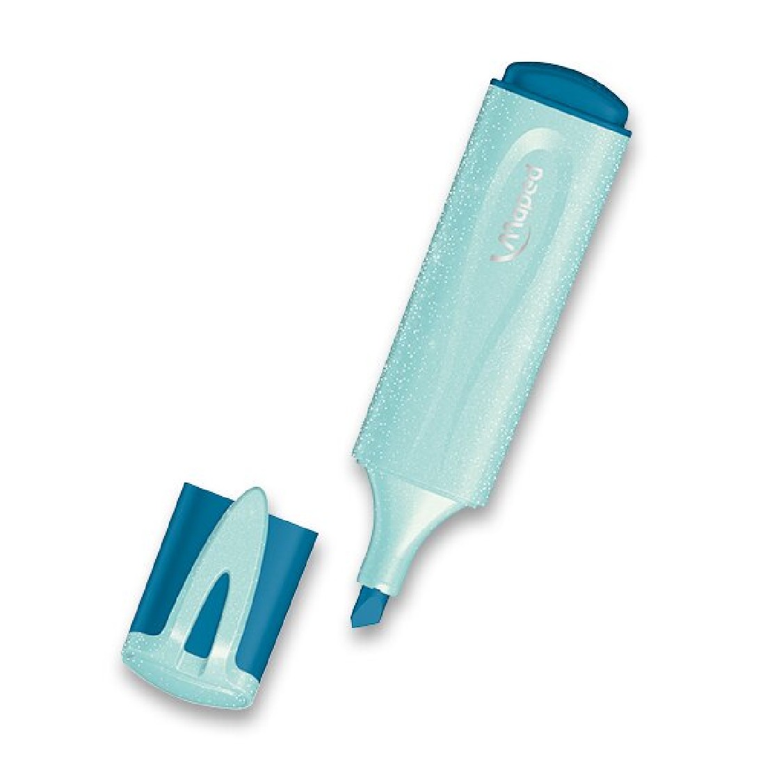 Μαρκαδόρος Υπογράμμισης Fluo Peps Pastel Glitter Γαλάζιο 742038 Maped