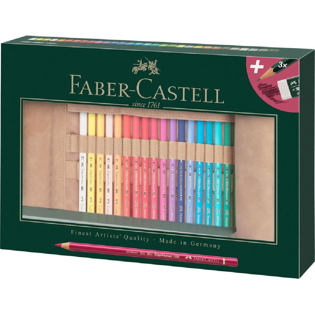 Faber Castell Polychromos set of 30 pencils with pencil roll 110030