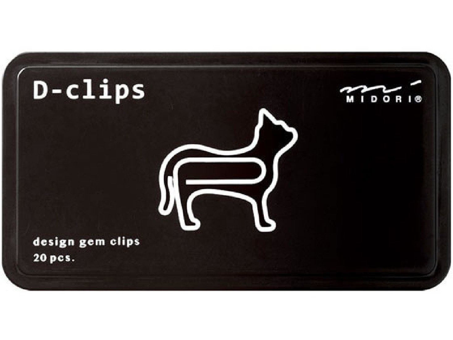 Midori D-clips 43387-006 Cat Paper Clips, Pack of 20