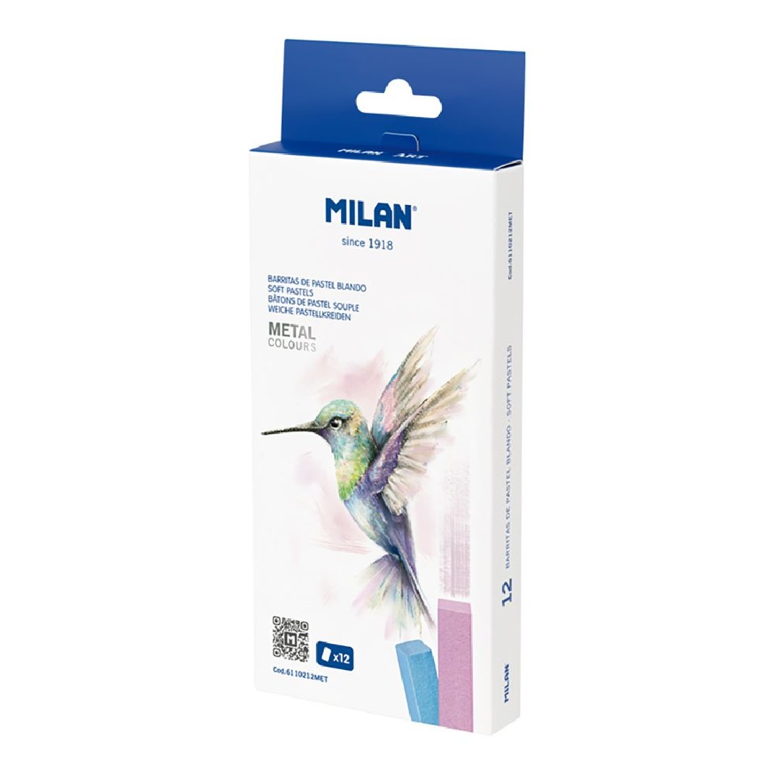 Ξηρά Παστέλ Metal Colours 12 Τεμάχια 6110212MET Milan