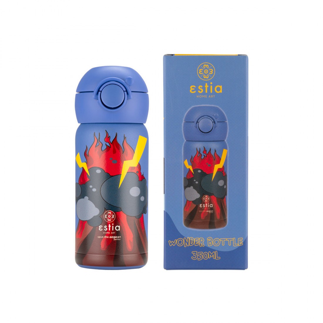 Θερμός Παιδικό Wonder Bottle 350ml Lava Splash 23508 Estia Home Art