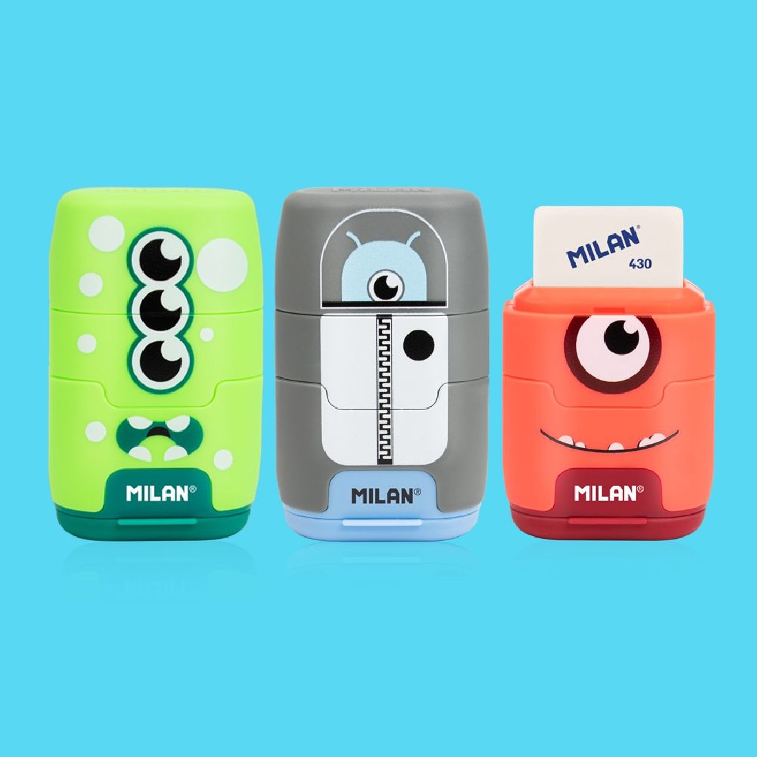 Γόμα-Ξύστρα 2 Τρυπών Compact Alliens 4703116AL Milan