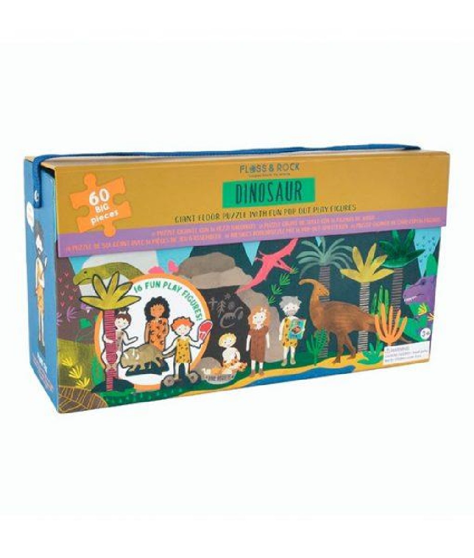 Puzzle Επιδαπέδιο 60τμχ. με Pop-out φιγούρες Dinosaur 43P6371 Floss & Rock